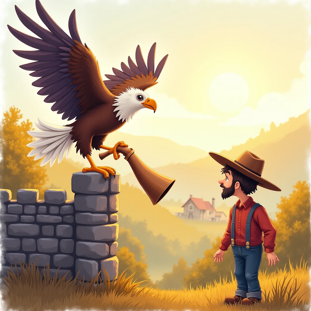 The Eagle, the Serpent, and the Kind Farmer