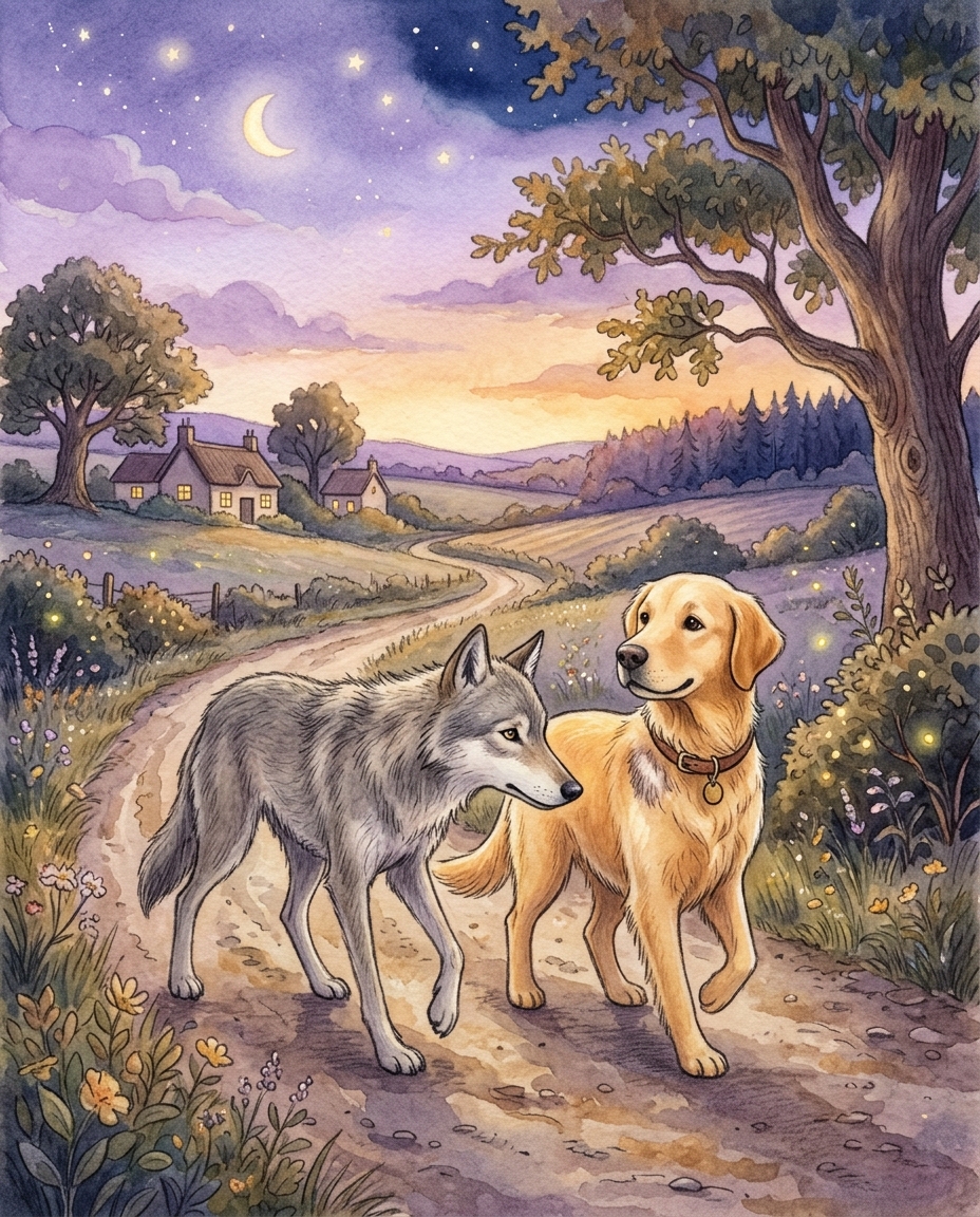 Rex the Dog and the Wandering Wolf