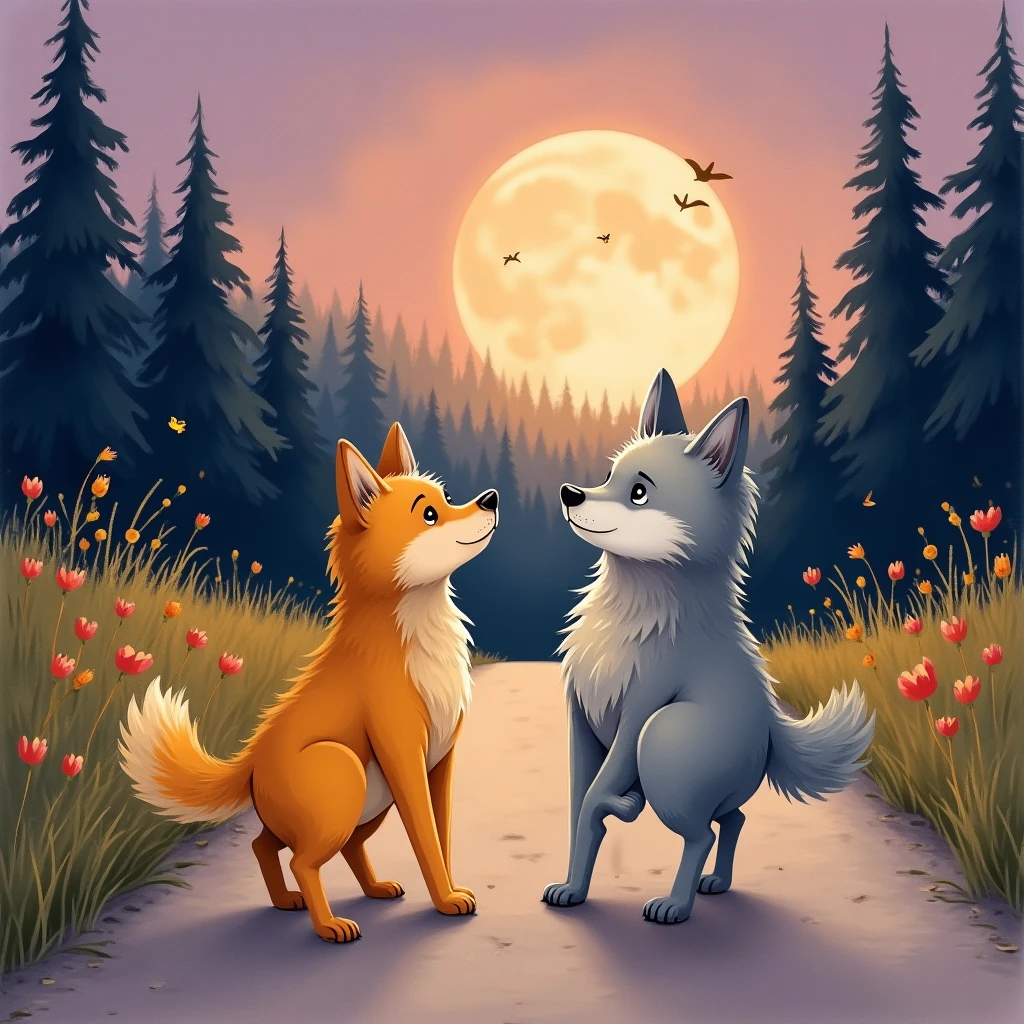 Rex the Dog and the Wandering Wolf
